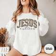 thumbnail image 3 of Christian Jesus Sweatshirt, Cheetah Print Bible Verse Tshirt, Trendy Faith Apparel Gift, Jesus Loves You, The Way The Truth The Life, 3 of 5