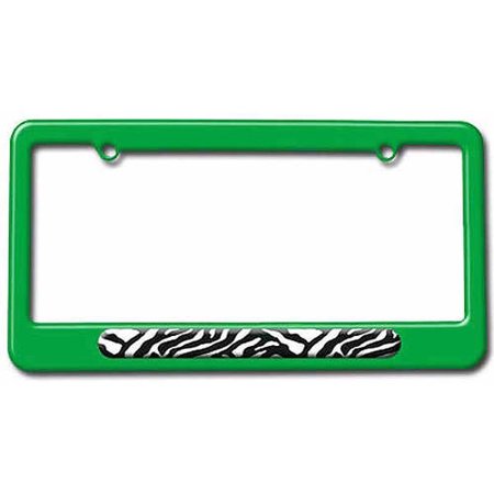Zebra Print License Plate Tag Frame, Multiple Colors