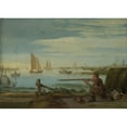 thumbnail image 2 of Arent Arentsz. Cabel 18x14 Black Ornate Wood Framed Double Matted Museum Art Print Titled - A Bird Hunter on a Riverbank (C. 1626 - C. 1631), 2 of 5