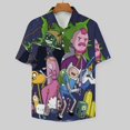 thumbnail image 3 of Adventure Time Casual Short Sleeve Shirt Lapel Collar Shirt Summer Beach Shirt XL, 3 of 8