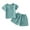 Blue, variant on Baby Boys Casual Outfit Sets Child Summer Short Sleeve Solid Color Short Sleeve T Shirt and Shorts Thin Cute 2PCS SetSize 6-12 M