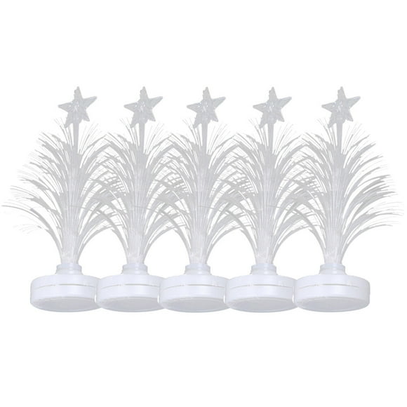 EeaseMX 5 luces LED de fibra óptica de colores para árbol de Navidad, luces nocturnas para decoración del hogar (patrones surtidos)
