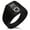Black, variant on Stainless Steel Formidable Kong Gorilla Needle Stripe Pattern Biker Style Polished Ring