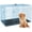 Blue, variant on XF XINFENG 24" Heavy-Duty Foldable Metal Dog Crate for Small Dogs - Double-Door Design Dog Cage Kennel w/Divider, Tray & Handle (Black)