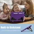 thumbnail image 4 of ELEHOLD Rugged Case for iPad 10th Gen 10.9" 2022,Kids Case with Hidden Kicktand Pencil Holder Silicone Shockproof Case for iPad 10.9 inch,Purple/Black, 4 of 8