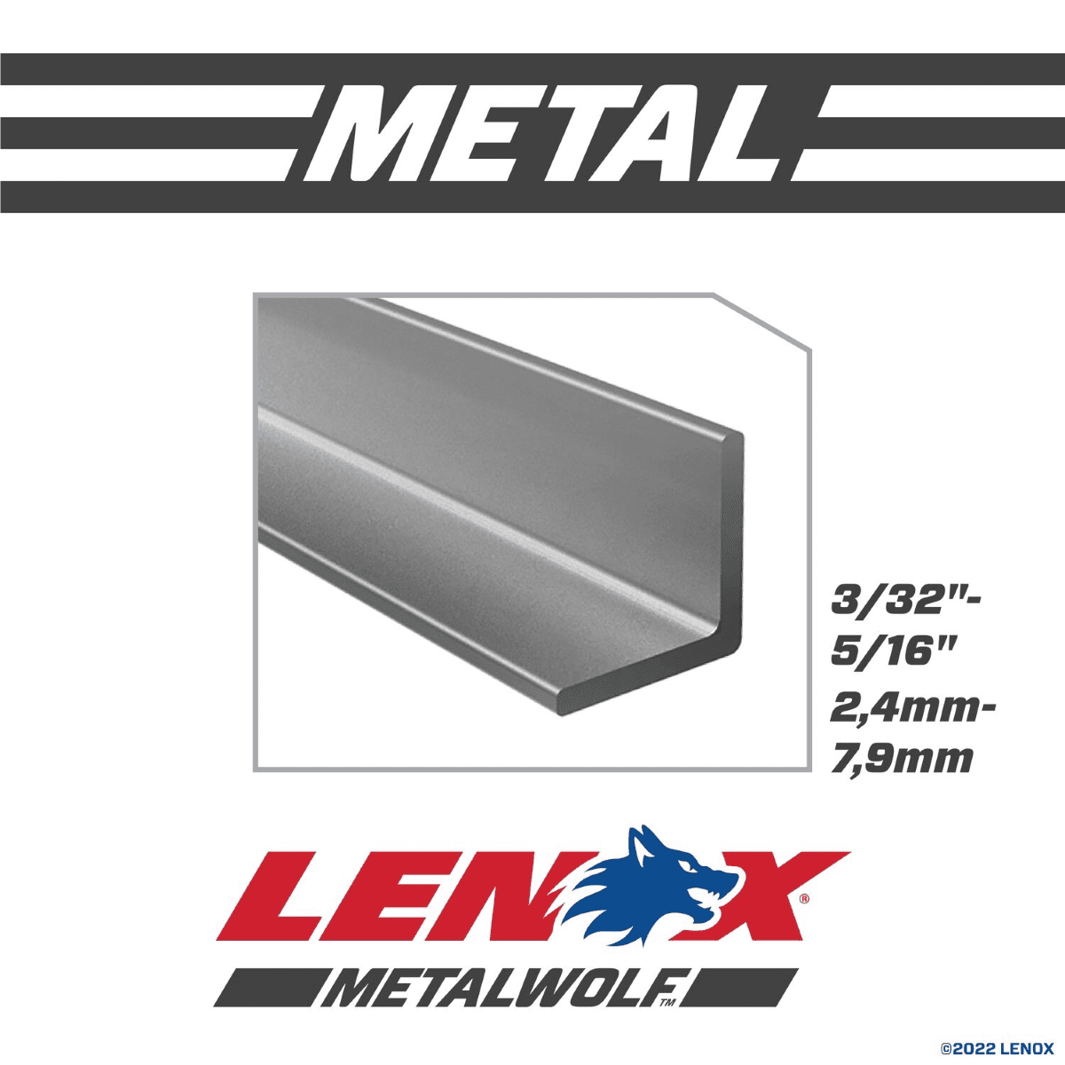 Lenox Tools METALWOLF WAVE EDGE Reciprocating Saw Blades 18 TPI 229 x 25 x 0.9 mm 5/PK