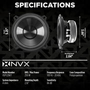 NVX VSP525KIT 5.25 Component Car Speaker System 750W Peak V-Series 2-Way w/ 25mm Silk Dome Tweeters
