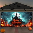 thumbnail image 3 of Halloween Fabric Banner Pumpkin Bat Moon Pattern Polyester Material Lightweight Washable Fade Resistant Easy to Hang for Halloween Party Decoration Photography Background, 3 of 3