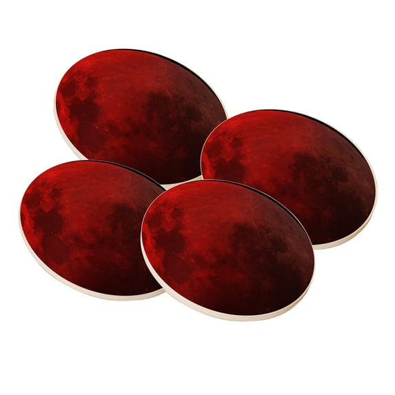 KuzmarK Sandstone Drink Coaster (set of 4) - Blood Moon