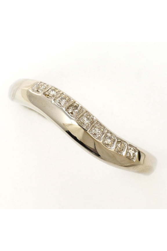 Pre-Owned K10 10K WG White Gold Ring with 1 Diamond (no carat marking), Total Weight 2.2g, Like...