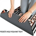 thumbnail image 3 of Boho Orange and Black Geometric Ethnic Pattern Hot Yoga Mat Towel Non Slip for Hot Yoga - Quick-Drying Yoga Mat Cover with 4 Corner Pockets with Travel Bag - Hot Yoga Towel Non Slip 74"x26", 3 of 6