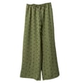 thumbnail image 4 of QSAWXQZ Women's Polka Dot Cropped Wide Leg Pants Elastic Waist Capri Pants with Pockets Free Size, 4 of 5