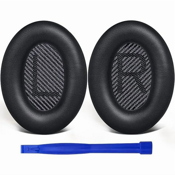 wonima11 SoloWIT Replacement Earpads Cushions for Bose QuietComfort 35 (QC35) & Quiet Comfort 35 II (QC35 ii) Headphones, Ear Pads with Softer Leather, Noise Isolation Foam, Added Thickness (Black)
