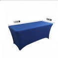 thumbnail image 3 of 4FT Rectangular Fitted Tablecloth Stretch Spandex Table Cover for Wedding Party Events Washable Champagne Table Protector for Dining Banquet Cocktail Tables, 3 of 3