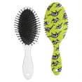 thumbnail image 2 of Retro Checkerboard Paddle Brush - Gentle Detangler for Women & Kids, Smooths Hair Without Pulling, Lightweight & Compact, 2 of 7