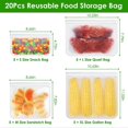 thumbnail image 4 of 20Pcs Reusable Food Storage Bags 5 Sandwich Snack Gallon Quart Bag Leakproof BPA Free Food Container Freezer Safe Lunch Bag, 4 of 4