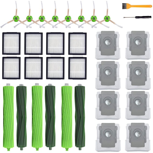 LYD Piezas de repuesto para aspiradora iRobot Roomba j7 j7+/Plus i7 i7+ i3 i3+ i4 i4+ i6 i6+ i8 i8+ E5 E6 E7, kit de reposición -3 cepillos de rodillos lyd modelStyleType