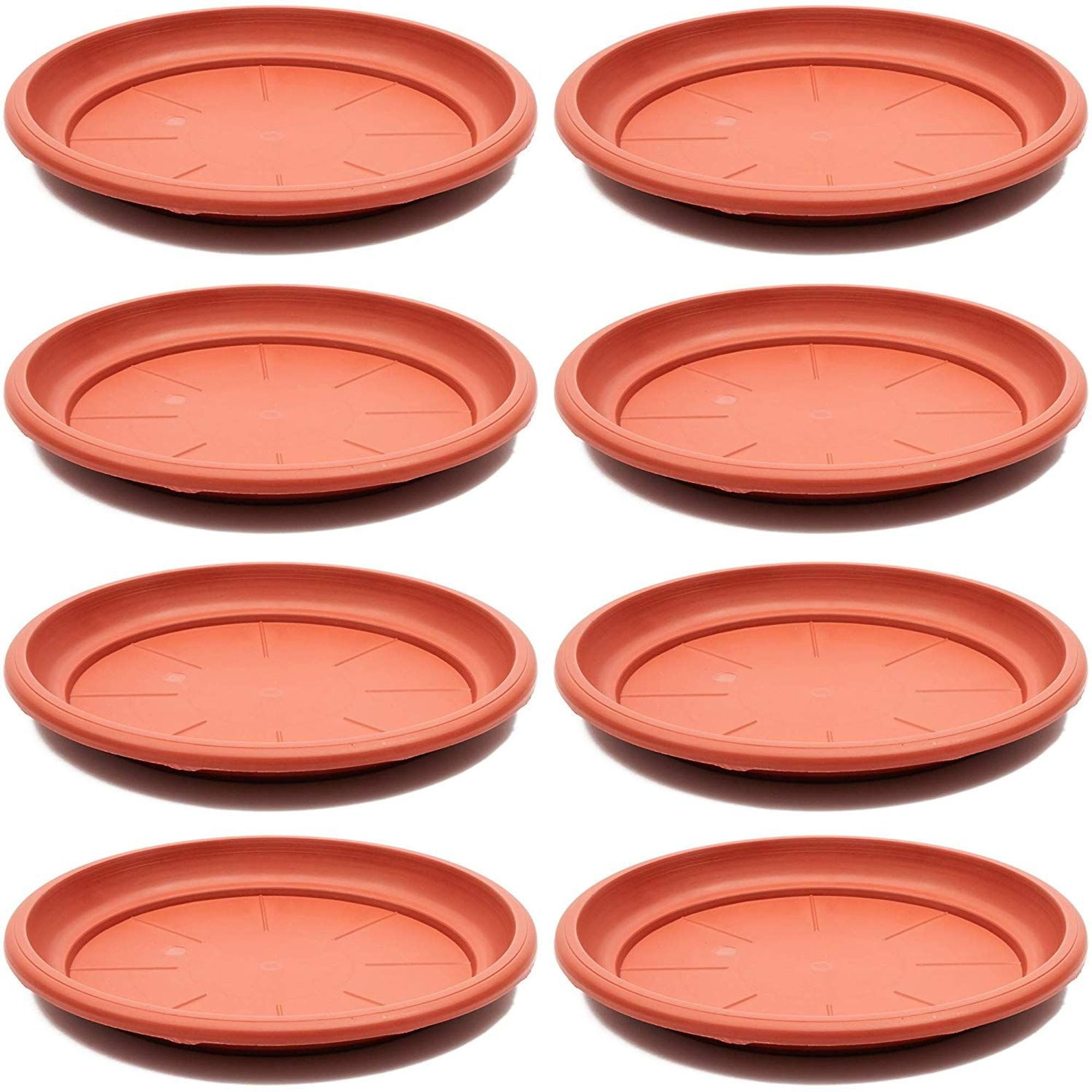 50 x 23cm Plant Pot Saucer Drip Tray Terracotta Plastic Deep High Sided Strong 