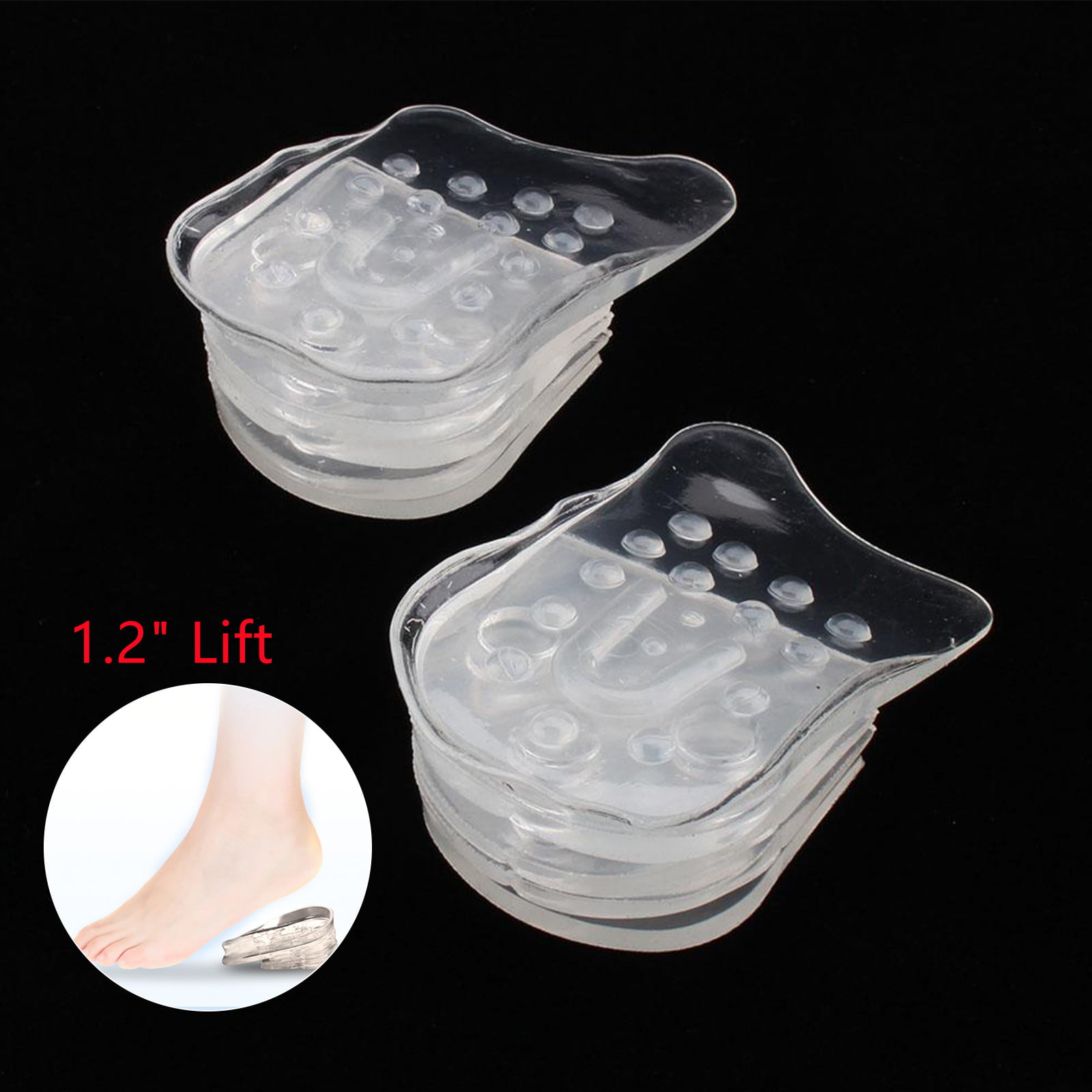 Massage Silicone Crystal Foot Insoles for High-heeled Shoes As Seen On TV 
