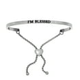 thumbnail image 1 of Intuitions en Acier Inoxydable Je Suis Diamant Béni Accent Bracelet Réglable, 1 of 1