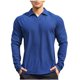 thumbnail image 2 of pstuiky camisa de manga larga para hombre, Camisa/top de manga larga con solapa y manga larga de terciopelo holgado y lavado informal para hombre Tops de talla grande para hombre l, 2 of 3