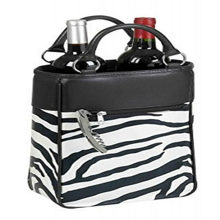 Zebra Wine Bottle - Primeware Harmony Insulated Two Bottle Wine Tote, Zebra