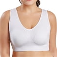 thumbnail image 3 of Sujetador sin costuras Wireless Hacer subir Lingerie Plus Size Yoga Sport Underwear, Blanco, 4XL kenally AP002554-04, 3 of 6