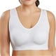 thumbnail image 3 of Sujetador sin costuras Wireless Hacer subir Lingerie Plus Size Yoga Sport Underwear, Blanco, XXL kenally  AP002554-02, 3 of 6
