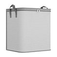 thumbnail image 2 of PATLOLLAV Stripe Storage Bag with Lid, Non-woven Fabric Foldable Closet Organizers and Storage Containers with Handles Storage Bags Moving Boxes for Organizing Comforter Clothes Bedroom Travel, 2 of 5