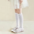 thumbnail image 4 of LckLvx Girls Knee High Socks Breathable Knit Calf Socks with Bow Kids School Uniform Wear, 4 of 6