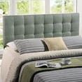 thumbnail image 2 of Modern Contemporary Full Size Fabric Headboard, Grey Fabric, 2 of 2