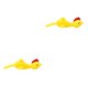 thumbnail image 2 of Tholdsy Eyección Chick Material TPR Juguetes divertidos Elástico Lanzamiento volador Pollo amarillo Sticky Juguete Dedo Type1 NO1, 2 of 6