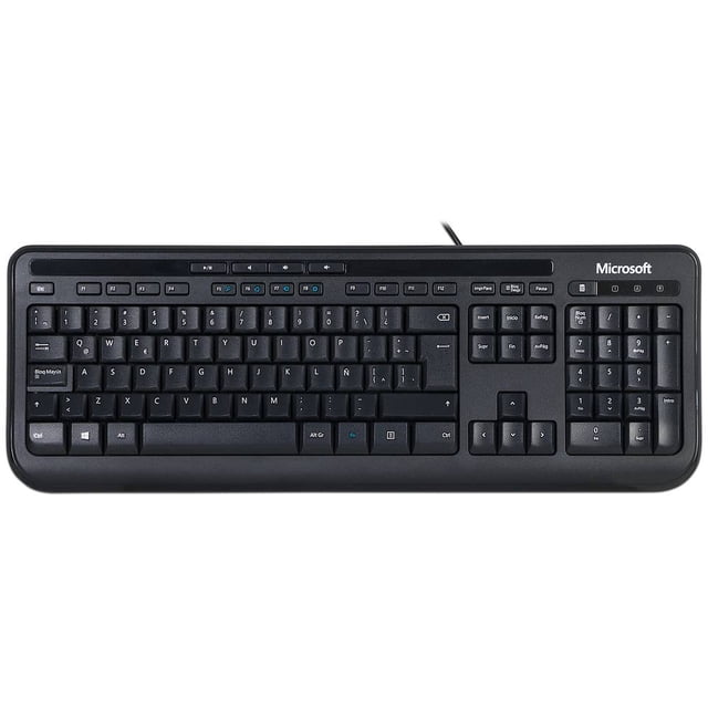 Teclado Microsoft Wired 600 con teclas silenciosas y a prueba de Microsoft ANB-00004