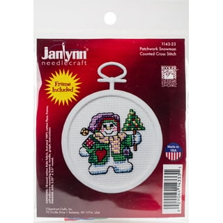 Janlynn Mini Counted Cross Stitch Kit 2.5 Round-Starry Snowman (18