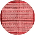 thumbnail image 1 of Ahgly Company Indoor Round Abstract Red Modern Area Rugs, 4' Round, 1 of 4
