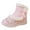 Pink, variant on Otqutp Baby Low Heel Boots Short Boots for Toddler Gilrs Cloth Shoes Rubber Sole Warm Winter Snow Boots Embroidery Print Cotton Boots(Pink,4.5-5 Years)