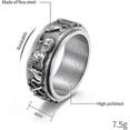 thumbnail image 3 of Fidget Rings Ankh Ring Stainless Steel Eye Of Horus Rings Anubis Black/silver/gold Spinner Anxiety Ring Ancient Egyptian Symbol Protection Band Jewelr, 3 of 5