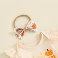 thumbnail image 3 of My First Halloween Outfits Newborn Baby Girl Pumpkin Romper Bodysuit+Long Pants Headband Hat Set Cute Fall Winter Clothes, 3 of 8