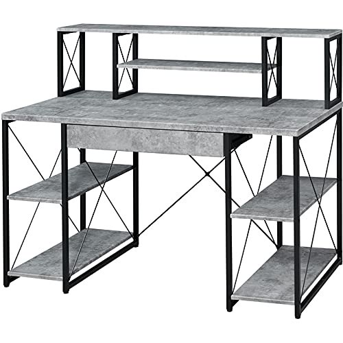 Acme Furniture Amiel Desk, Gray