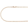 thumbnail image 2 of 10K Rose Gold 2mm Rice Typhoon Moon Cut Italian Bead Chain Necklace 20 Inch, 2 of 7