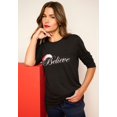 thumbnail image 3 of Roaman's Women's Plus Size Long-Sleeve Graphic Tee, 3 of 5