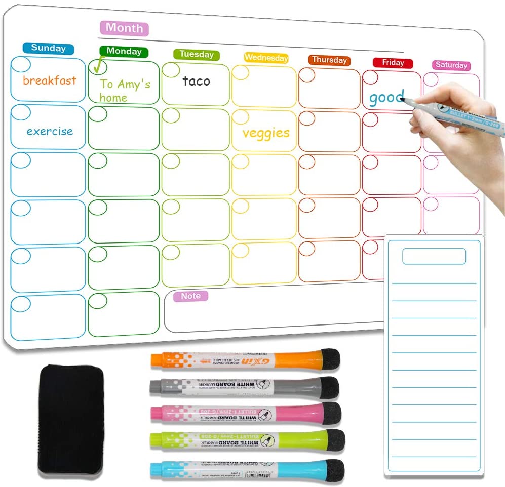 Calendar for Fridge 2020, 17"x 12" Dry Erase Soft