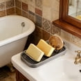 thumbnail image 6 of Soap Dish Organizer with Draining Tray, Kitchen Sink Rack for Scrubbers, Bathroom Storage Rack for Soap, Countertop Sink Cover Organizer, Multi-Use Draining Tray, 6 of 6