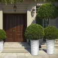 thumbnail image 6 of Outdoor Concrete Large Pots, 2PCS Outdoor Indoor Modern Planter, 20" and 18" H Decorative Tall Flower Pot for Patio, Garden, Home and Office, 6 of 7