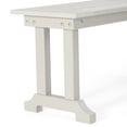 thumbnail image 3 of WestinTrends Malibu 65" Outdoor Dining Bench, All Weather Resistant Poly Lumber Patio Garden Bench Trestle Long Bench for Both Outdoor and Indoor, Sand, 3 of 9