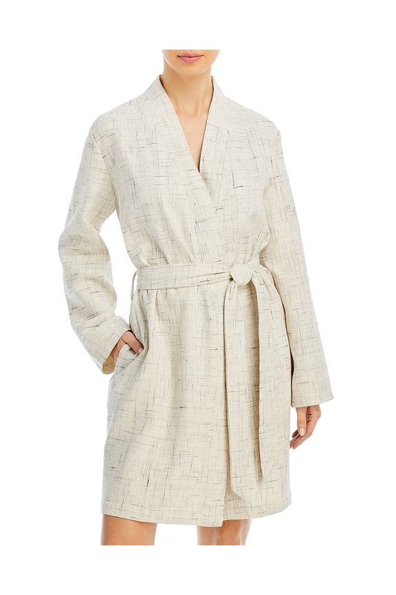 Collection Strie Print Waffle Robe, Beige, S/M