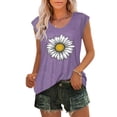 thumbnail image 2 of Birdeem Womens Cap Sleeve Tops Summer Tank Top Casual Basic Tees Shirts Loose Blouses, 2 of 12