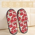thumbnail image 2 of Sigee Rose Flowers for Cozy Furry Slippers Super Soft Indoor and Outdoor Use, Non-Slip Sole Slip On House Slippers-Medium, 2 of 8
