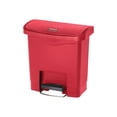 thumbnail image 1 of Rubbermaid Commercial Products-18 83563 Poubelle en Plastique Profilée Mince à Pédale, 4 Gallons, Rouge, 1 of 2