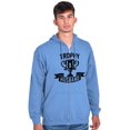 thumbnail image 4 of Cool Trophy Husband Number 1 Hubby Zip Hoodie Sweatshirt Men Brisco Brands M, 4 of 6